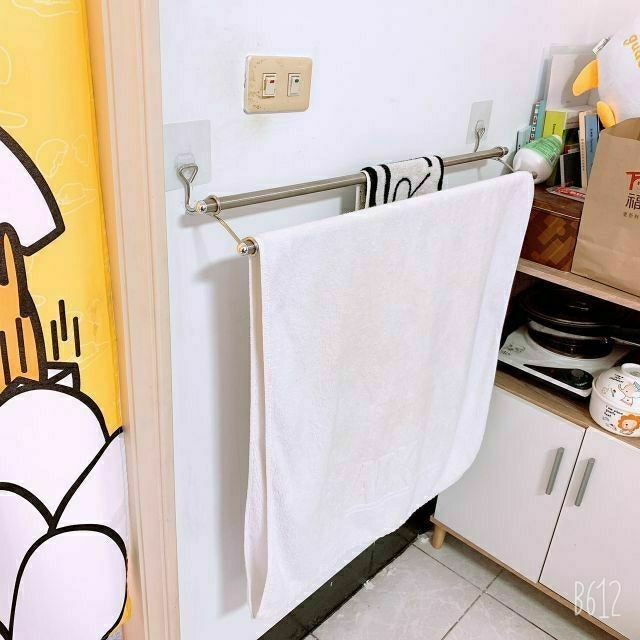 [Beargood sticker] 90cm Double Towel Rack (Stainless Steel), , large