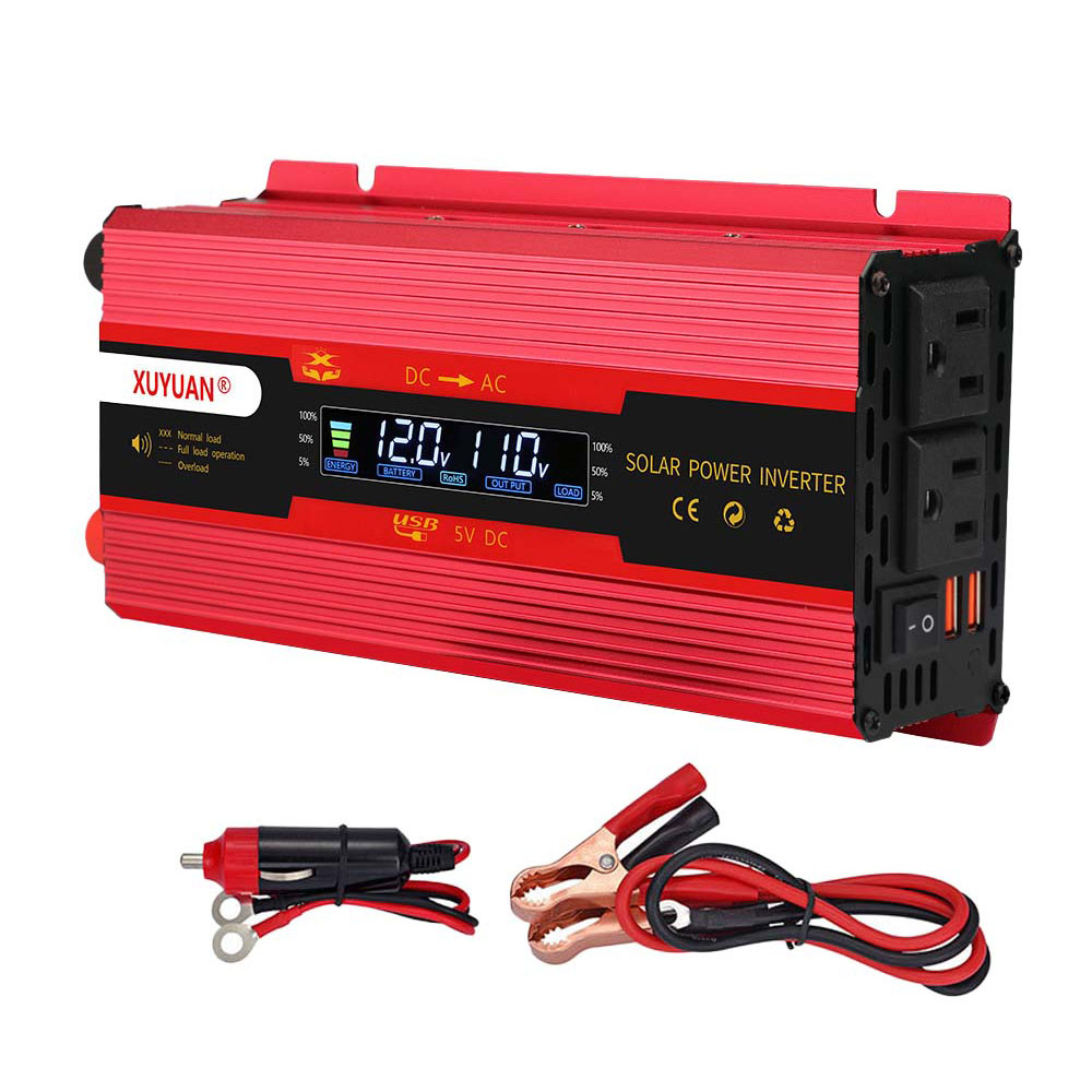 雙插頭車載逆變器-旭緣紅1000W 12V/24V通用款, , large
