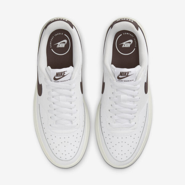 Kixpress-Nike W Court Vision ALTA LTR 女 休閒鞋 運動 厚底 奶油底 白黑 [DM0113-103], , large
