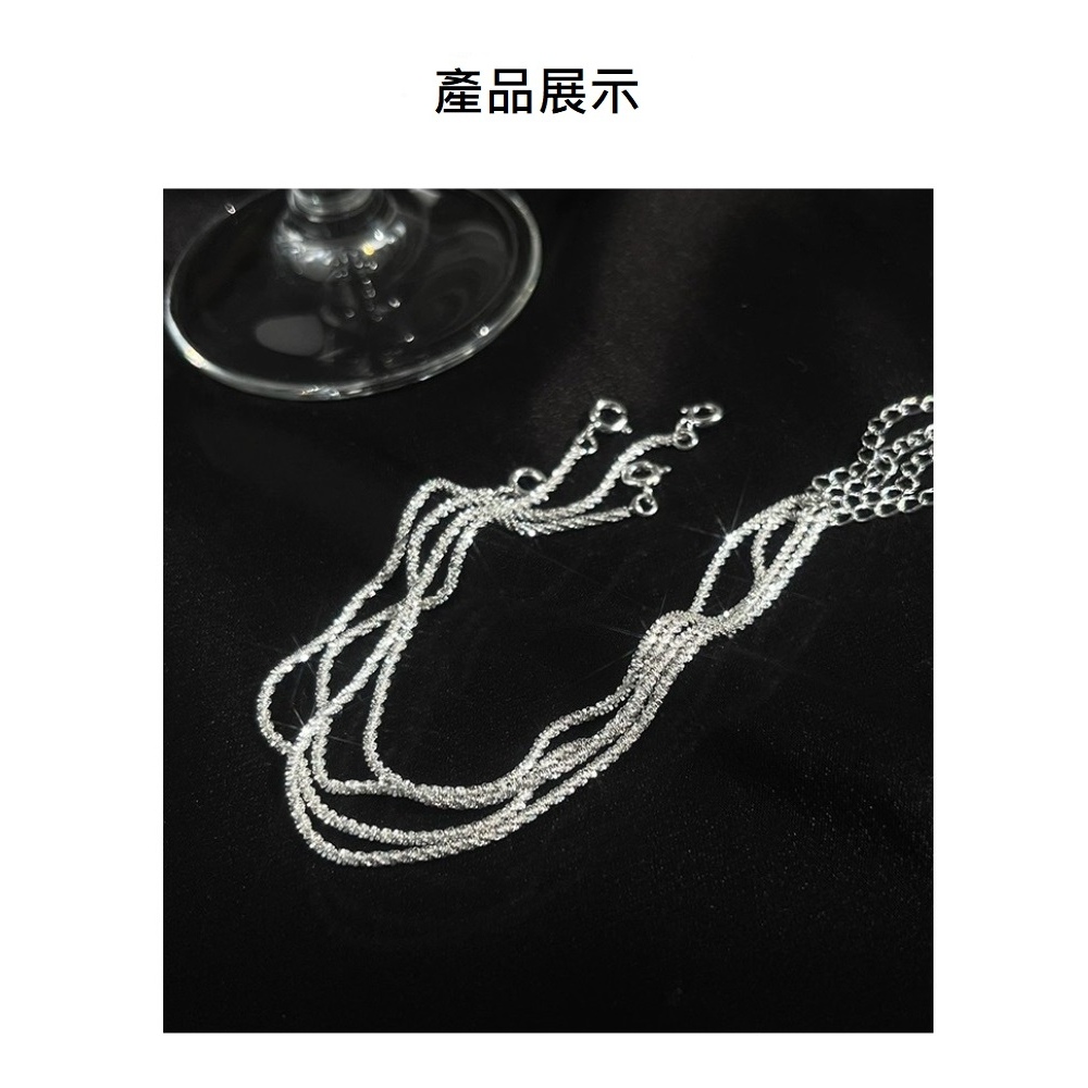 s925純銀一閃一閃亮晶晶單層手鍊-附馬卡收納盒, , large