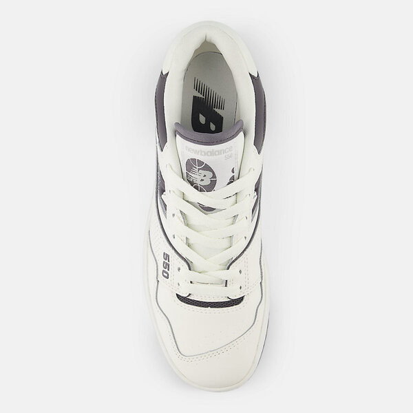 Kixpress-New Balance 女 休閒鞋 運動 復古 B楦 NB 550 皮革 穿搭 白 深灰 [BBW550BH], , large