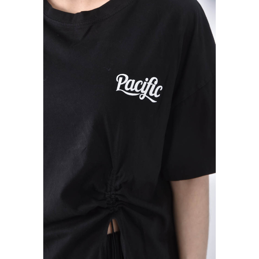 (XL) d m studio運動開衩黑色短袖上衣二手衣, , large