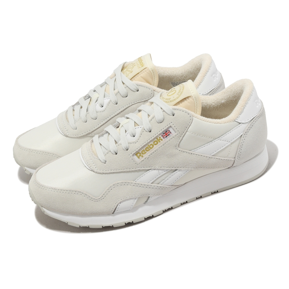 REEBOK CL NYLON 休閒鞋 麂皮 穿搭 復古 50周年紀念 白 100073830 23FW 【樂買網】, , large