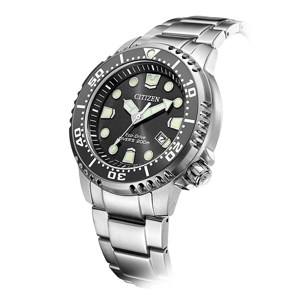 CITIZEN 星辰 PROMASTER 珍珠灰 光動能200米潛水錶 BN0167-50H, , large