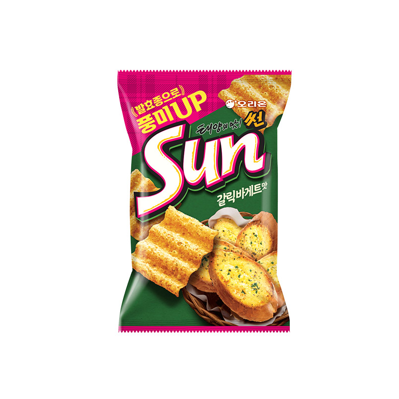 好麗友陽光波浪玉米脆片-香蒜奶油口味