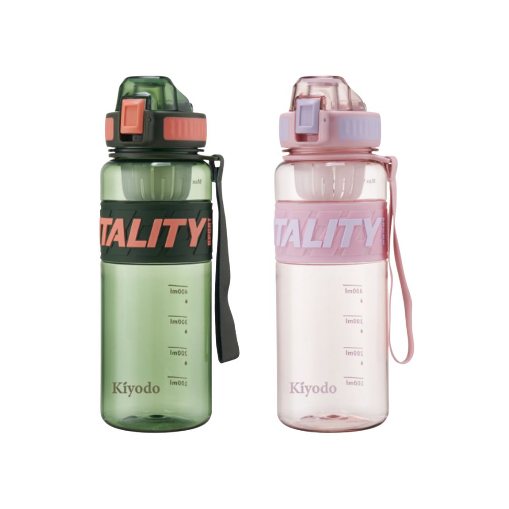 Sports straw water bottle 800ml, , large