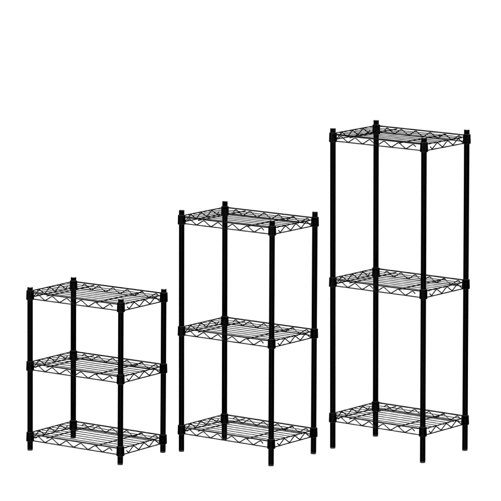 【KIWISH】43X28系列層架 黑色三層/四層/五層 收納架 鐵力士架 鐵架 波浪架 免工具 架子 置物架, , large