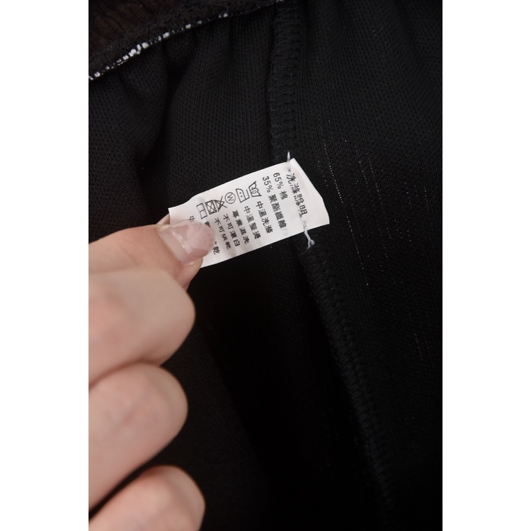 (M) guir 7高腰質感棉質坑紋棕色長褲二手衣, , large