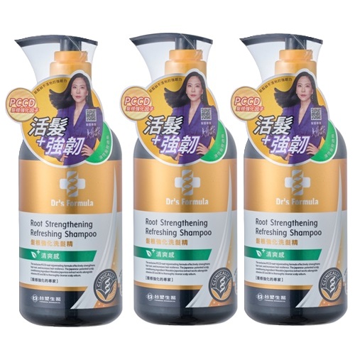 【Dr's Formula台塑生醫】髮根強健洗髮精(清爽款) 580g 3入組 公司貨