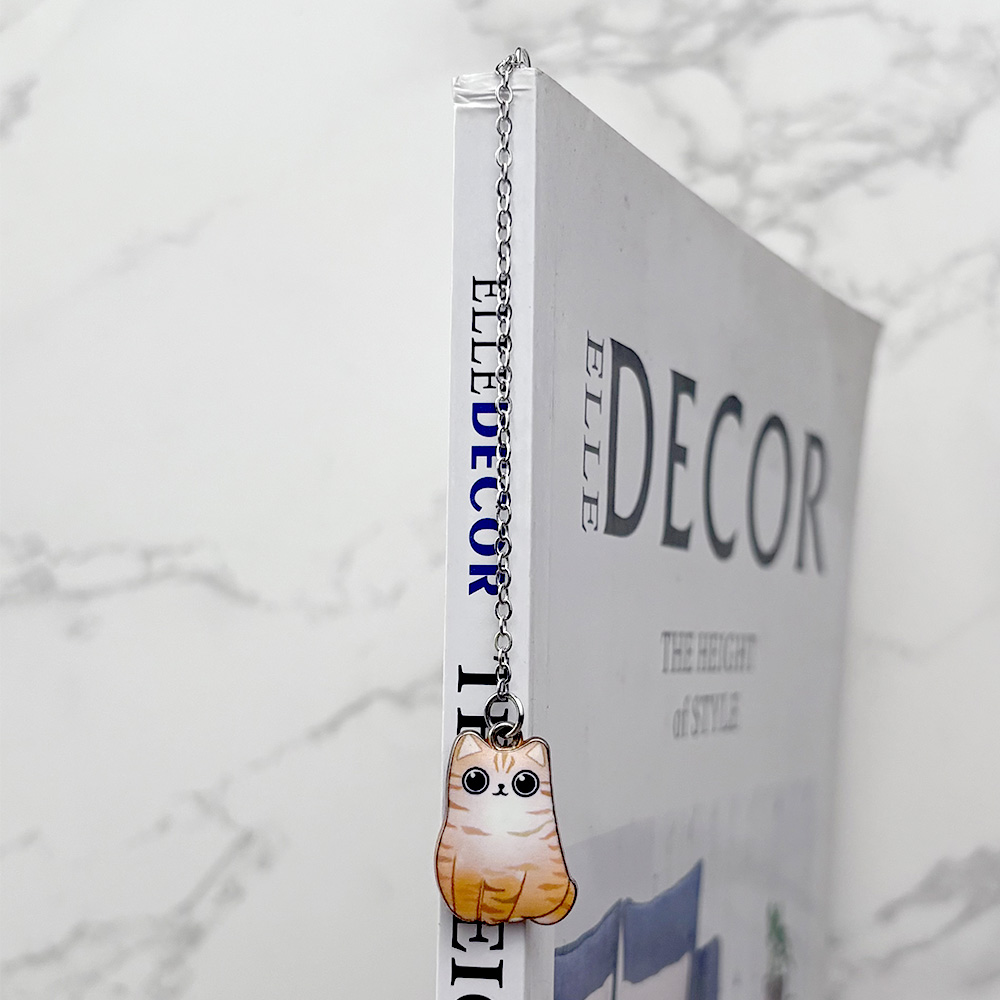 Cat Pendant Chain Bookmark, , large