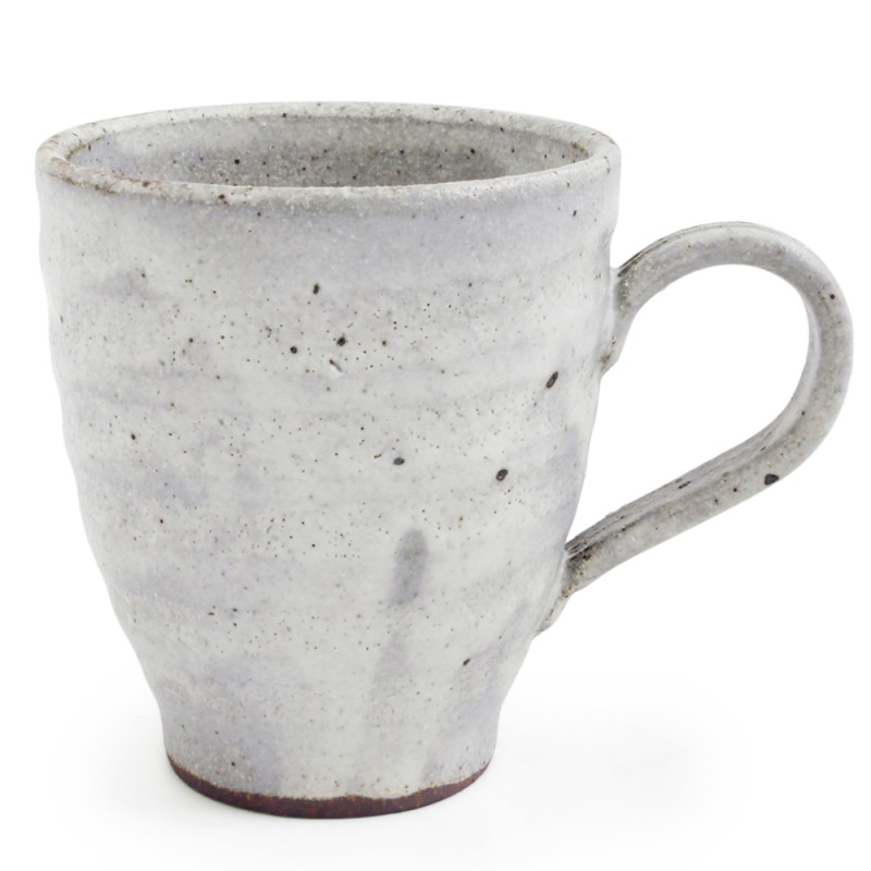 [豐名日本餐具] 3.0"馬克杯 白唐草津 手作 / C03MG0-116