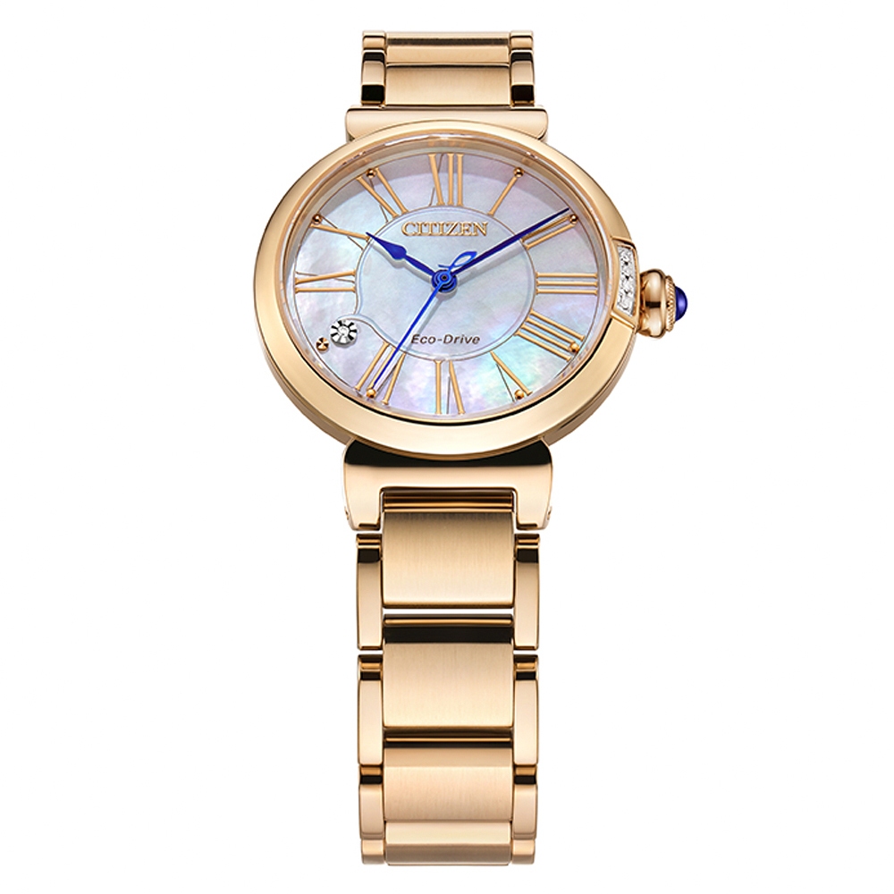 CITIZEN 星辰 L系列  幸福鈴蘭 永恆款 光動能大三針女錶 EM1063-89D, , large