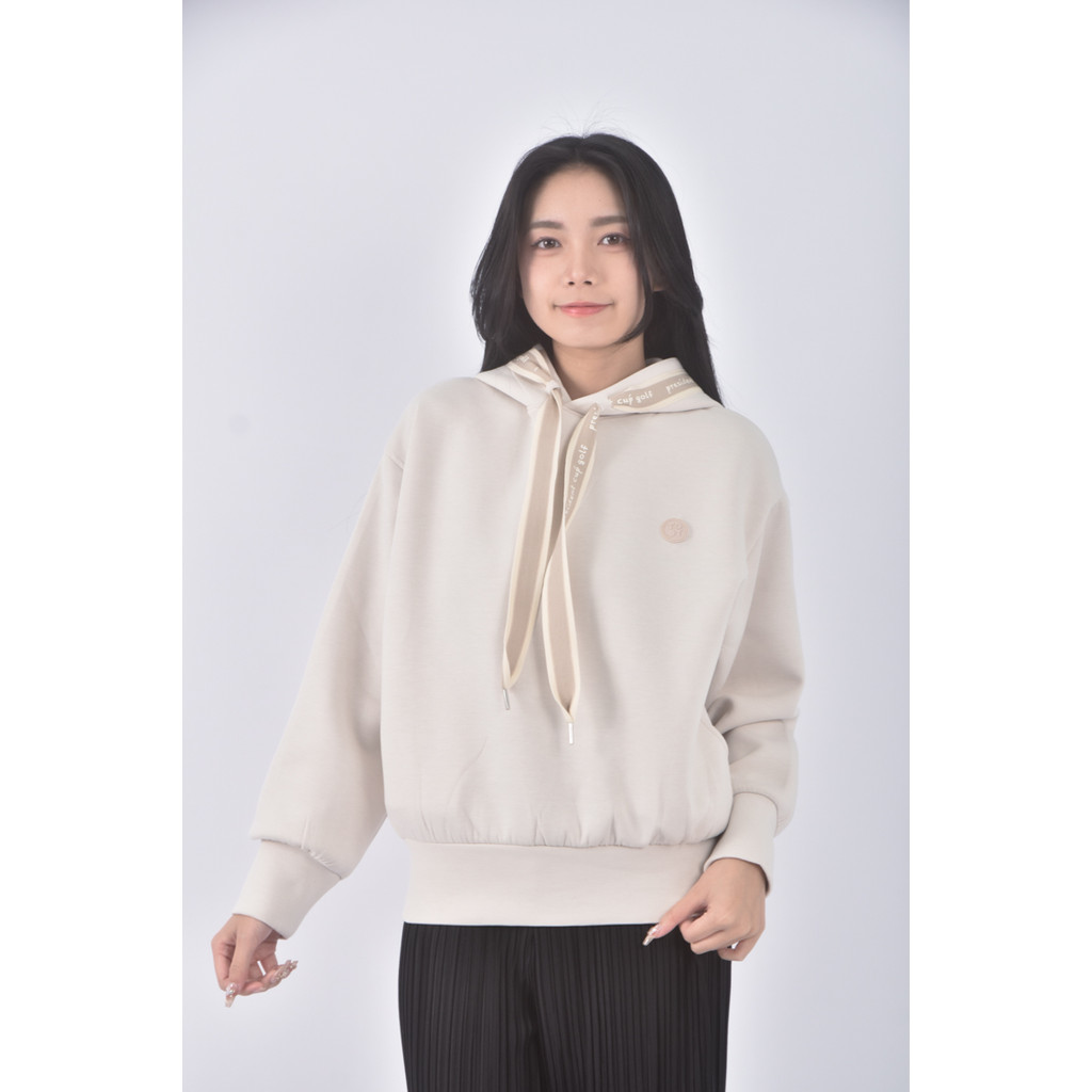 (XL) teeoff質感連帽杏色長袖上衣二手衣, , large