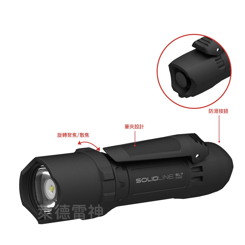 【德國Ledlenser】副品牌 SOLIDLINE SL7 塑鋼手電筒, , large