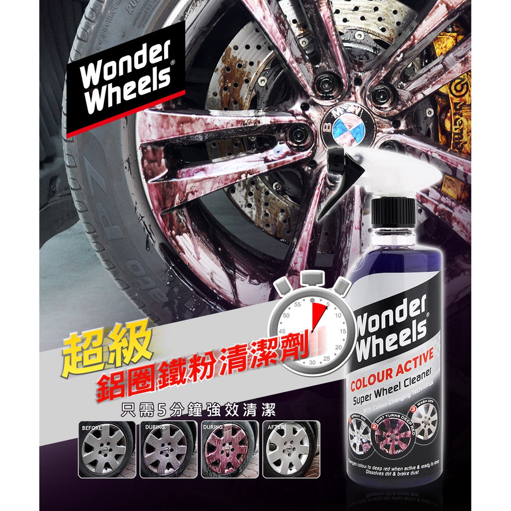 英國Wonder Wheels 超級鋁圈鐵粉清潔劑, , large