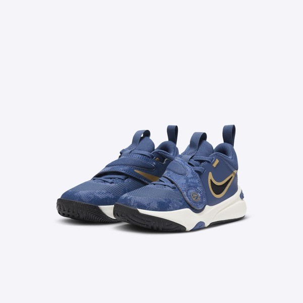 [Kixpress] Nike Team Hustle D 11 KC PS 中童 籃球鞋 運動 魔鬼氈 緩震 藍黑 [FZ7296-400], , large