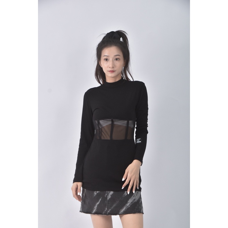 (S) 【安于晴Charlene私服】質感棉質露腰黑色洋裝二手衣