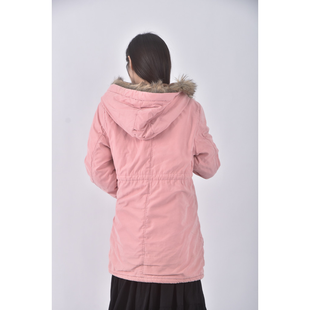 (L) xinqiqulanskion內刷毛粉色外套二手衣, , large