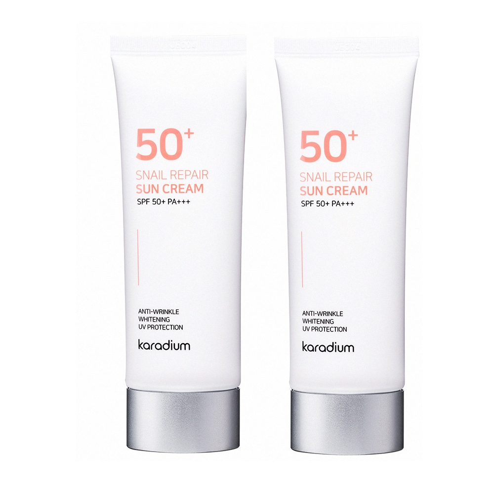 【韓國KARADIUM】蝸牛修護防曬霜SPF50+ PA+++ 70ml 2入組
