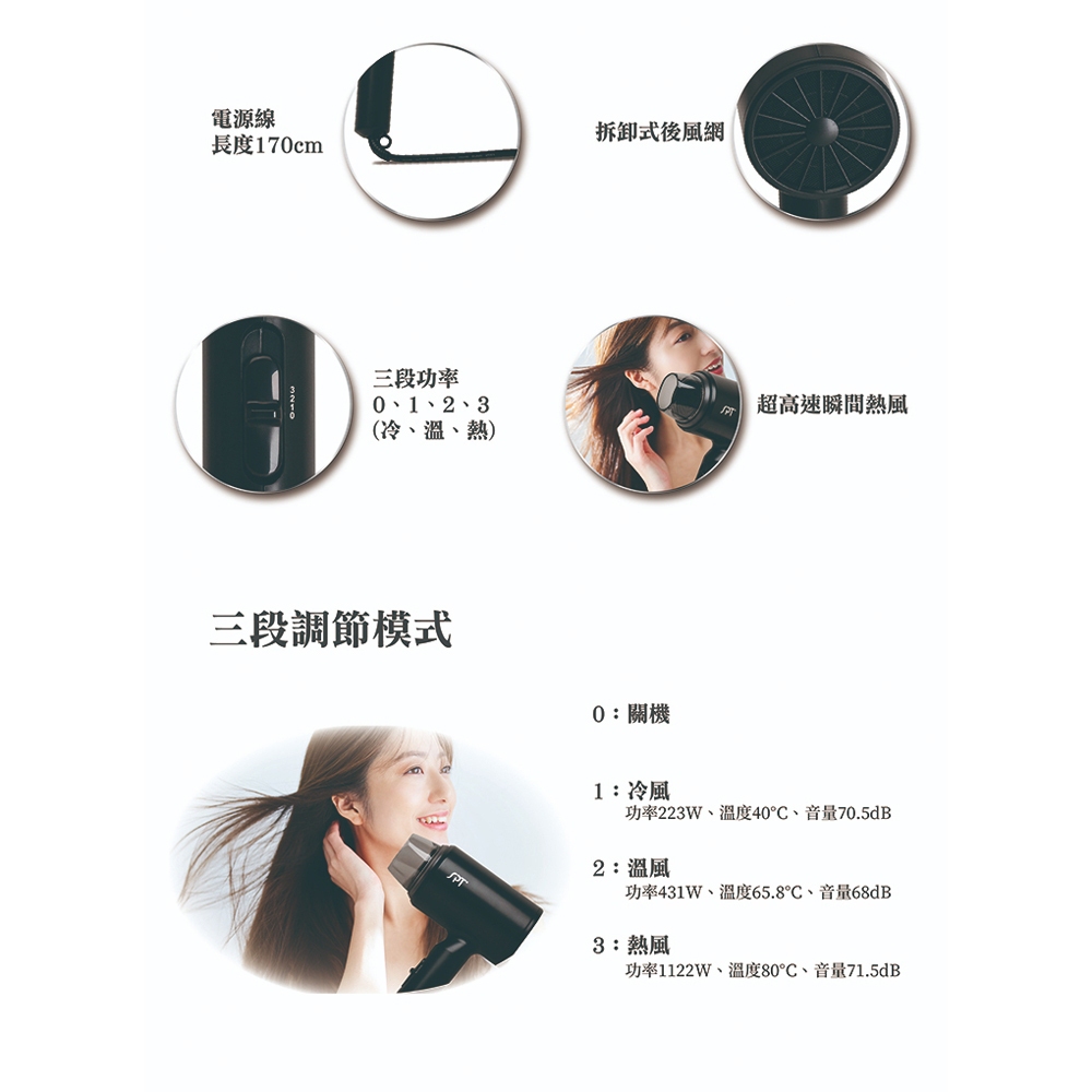 SPT 尚朋堂 超高速瞬熱吹風機 SH-1200, , large