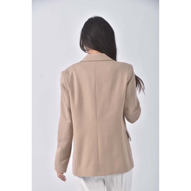 (S) 【安于晴Charlene私服】cloth質感西裝杏色外套二手衣, , large