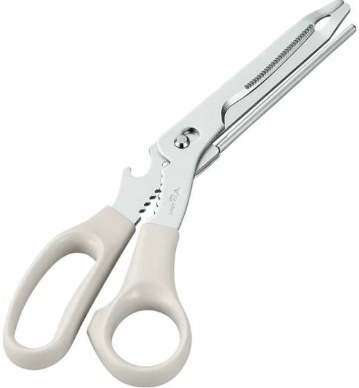 Multifunctional kitchen scissors (white), , large