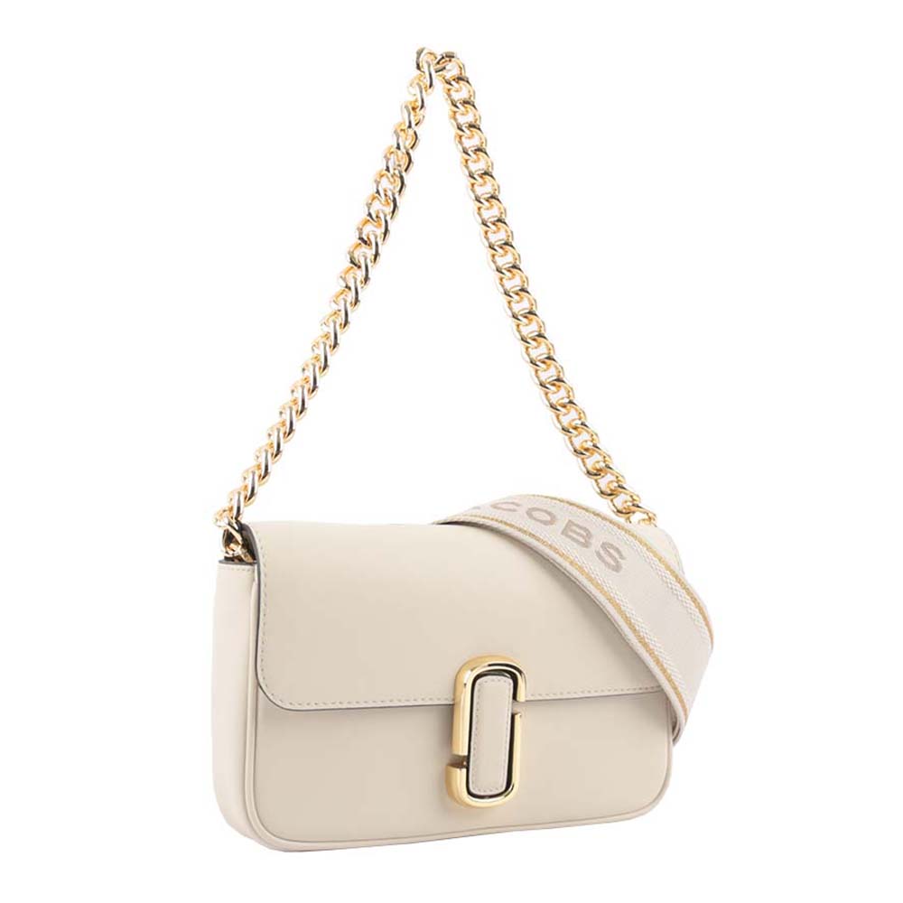 Marc Jacobs THE J MARC 平滑牛皮翻蓋二用包/天空白, , large