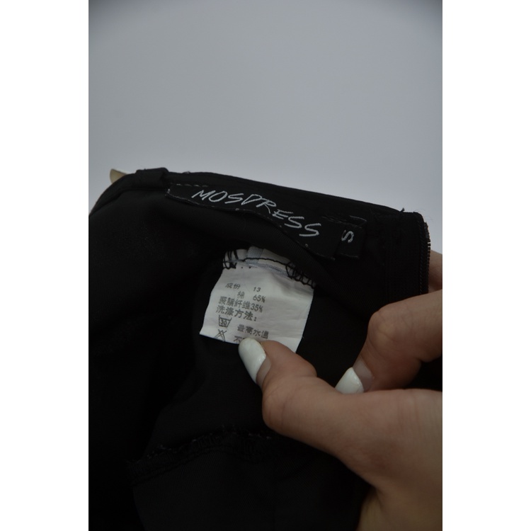 (S) 【安于晴Charlene私服】mosdress高腰質感吊帶黑色連身裝二手衣, , large