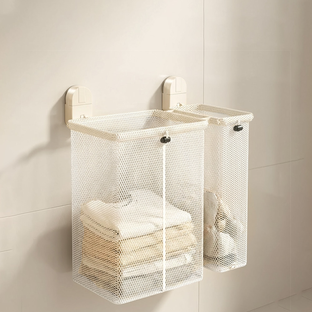 【上手家居】吸盤分格洗衣籃(髒衣籃/分隔洗衣籃/污衣籃/分類洗衣籃), , large
