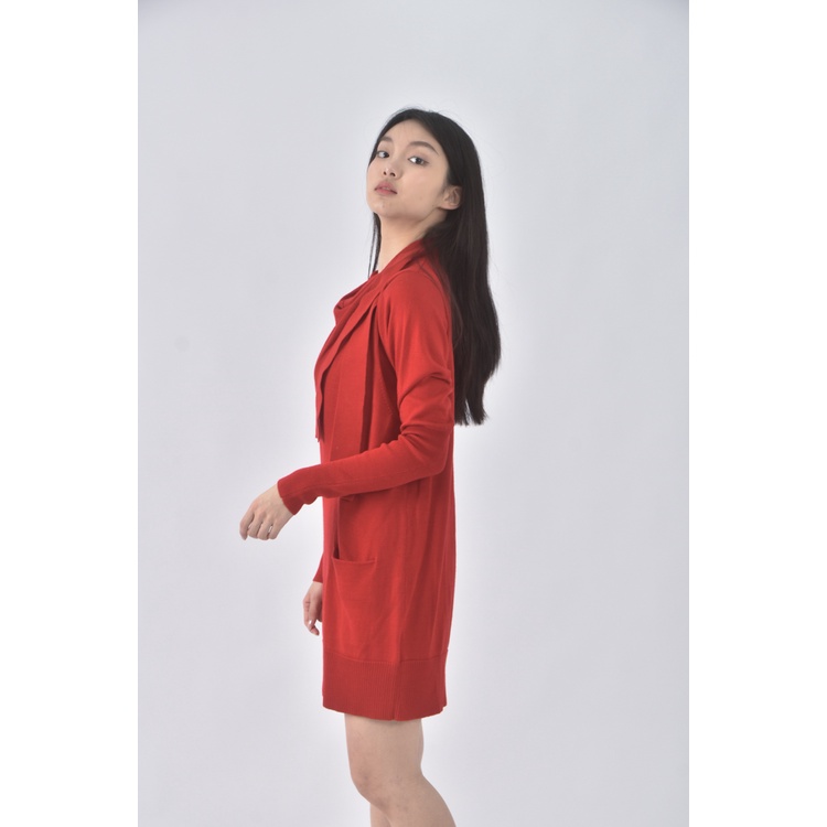 (S) fashion show質感羊毛紅色洋裝二手衣, , large