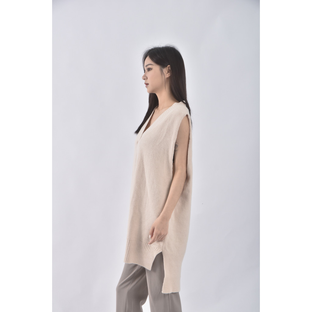 (F) 背心杏色上衣二手衣, , large