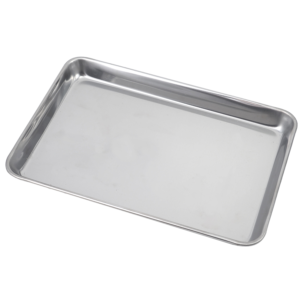 日本製ECHO不鏽鋼角型料理盤-L-3入, , large