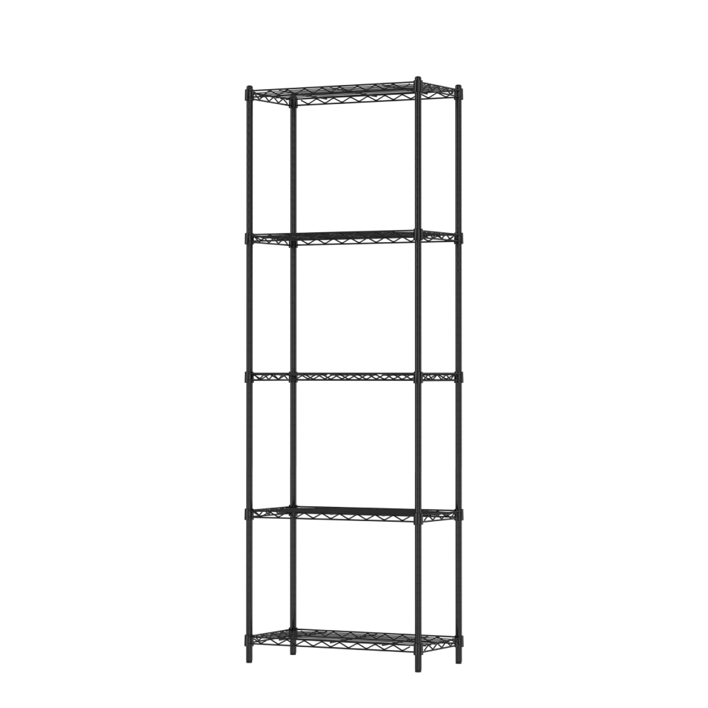KIWISH 60x30x180H Black 5-Tier Wire Shelving Unit | Heavy Duty Metal Storage Rack | Made in Taiwan, Free Shipping, , large