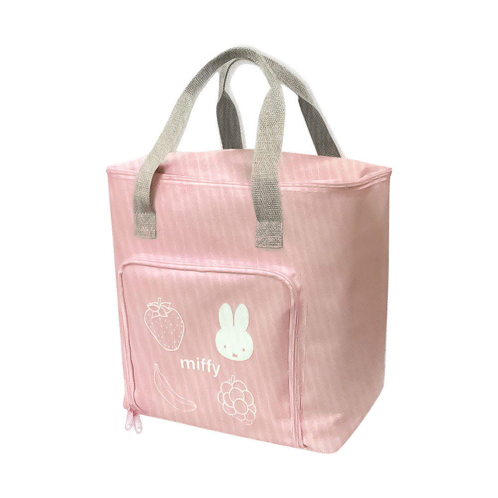 日本進口保冷保溫購物袋-米菲兔-粉紅色-1入, , large