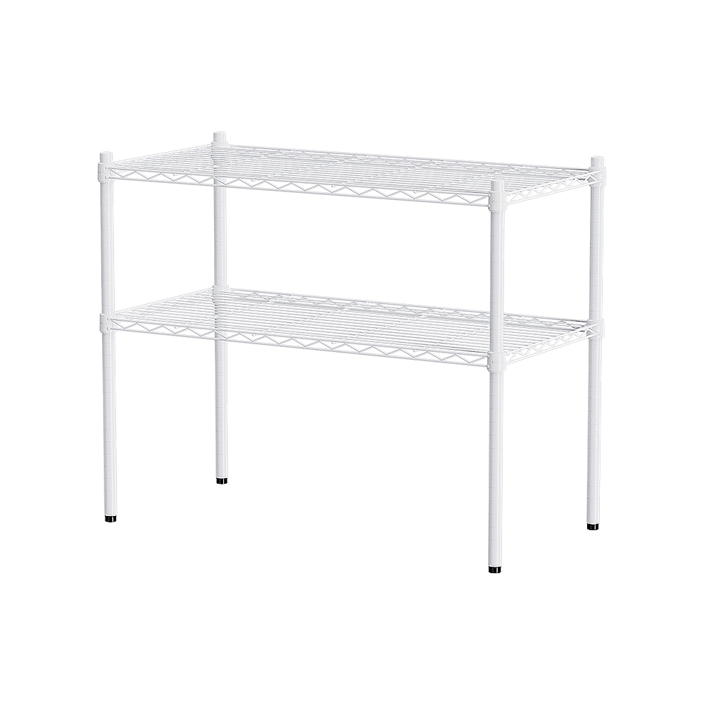 【Y HOUSE】90x45x75cm Lightweight Two-layer Iron Rack Iron Rack Shelf-Painted White, , large