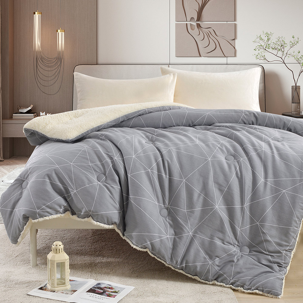 [LY SHIN BEDDING] FOCA Sunshine Allure | Washable/machine washable 100% combed cotton silver ion anti-bacterial anti-bacterial feather velvet warm winter quilt (large size 180X210CM), , large