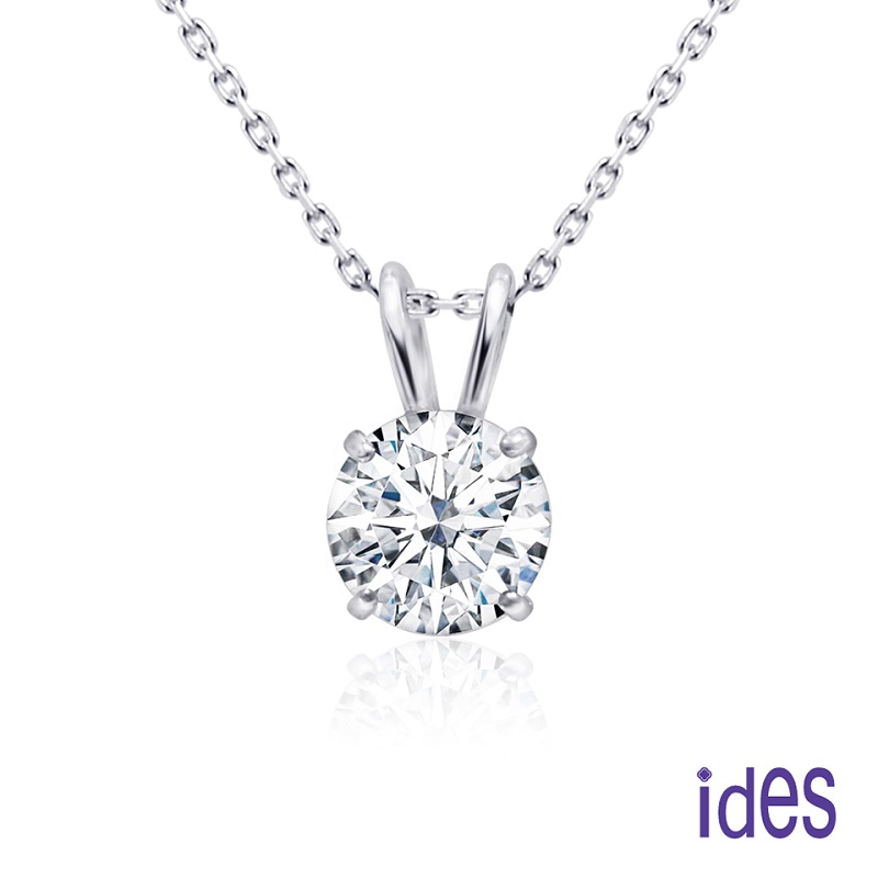 [ides愛蒂思] 輕珠寶義大利進口14K白金項鍊鎖骨鍊/寵愛（KP632）