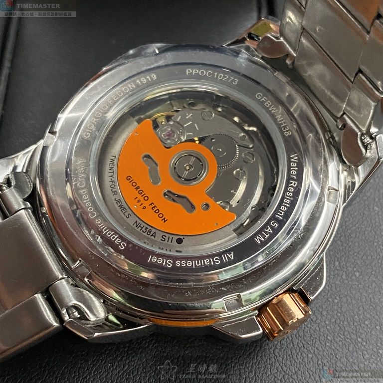 [星晴錶業]GiorgioFedon1919手錶,46mm,GF00113銀白色錶面銀錶殼銀色精鋼錶帶款, , large