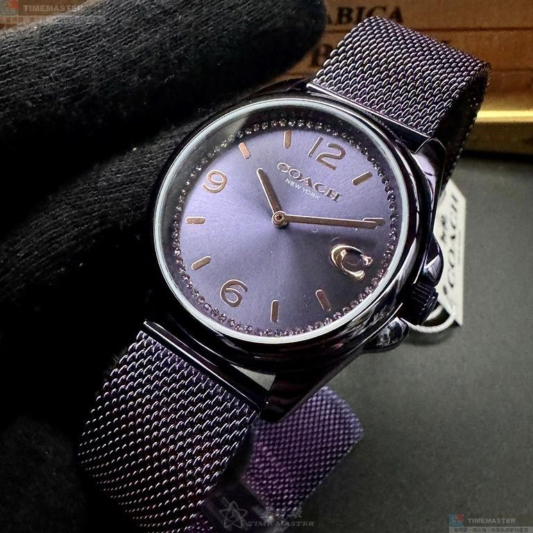 [星晴錶業]COACH手錶,36mm,CH00179紫色錶面紫色錶殼紫色米蘭錶帶款, , large