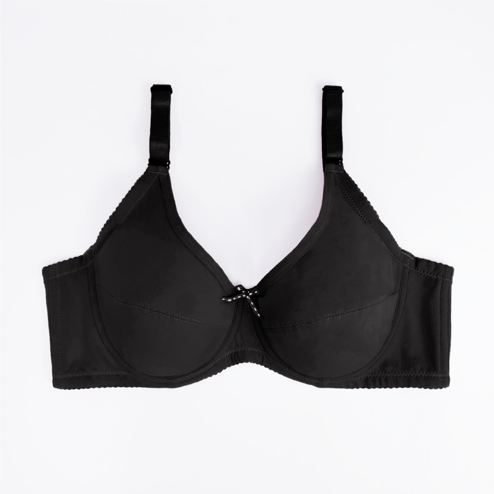 【Clany可蘭霓】 舒適無痕全罩包覆大罩杯微乳 CD罩杯內衣 珍珠黑 6993-63, , large