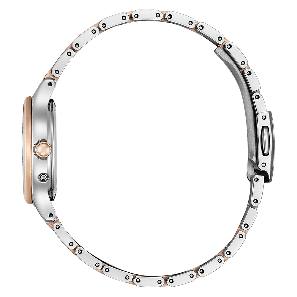 CITIZEN 星辰 XC 輕奢光 櫻花粉紅金 超級鈦 光動能電波女錶 ES9496-64W, , large
