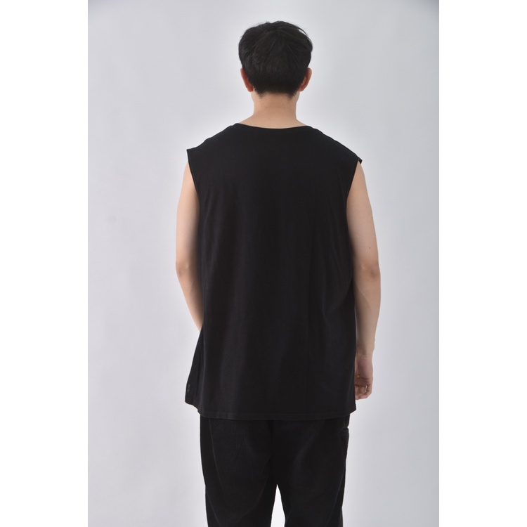 (XL) 【范姜彥豐私服】decathlon男裝運動棉質無袖背心黑色上衣二手衣, , large