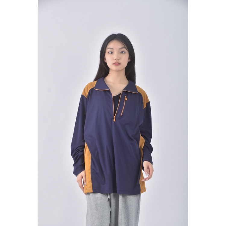 (XL) easy main兩件式藍色長袖上衣二手衣