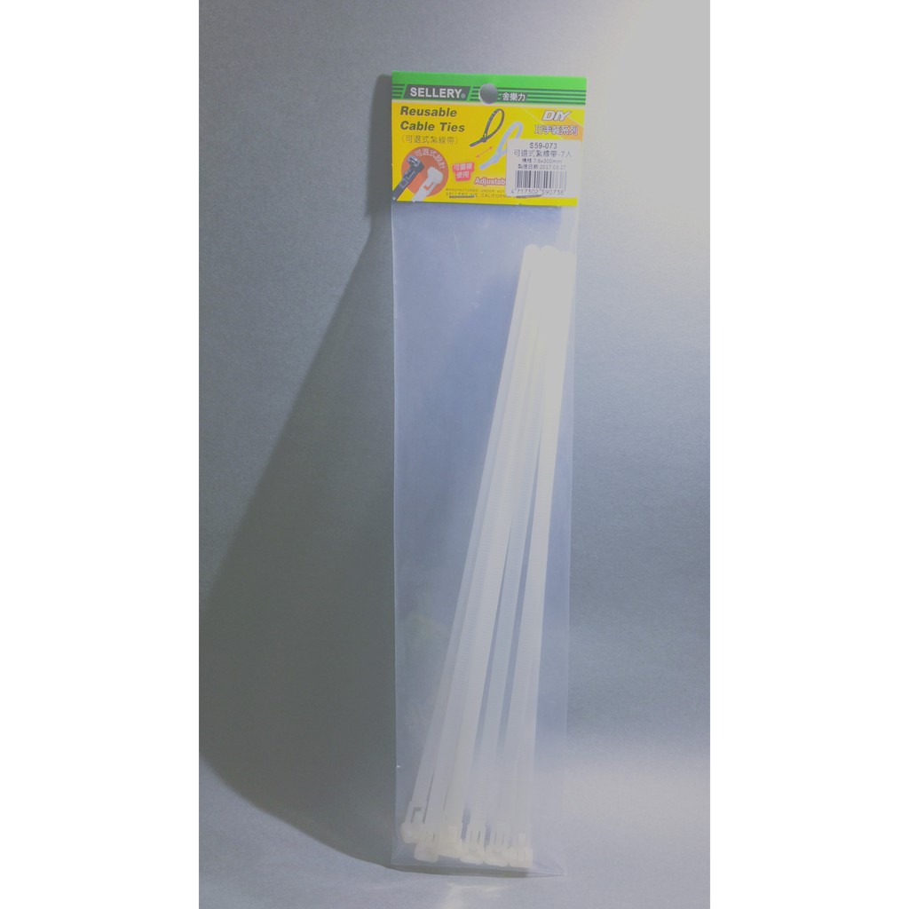 舍樂力 可退式紮線帶 7入 7.6*300mm（S59-073), , large