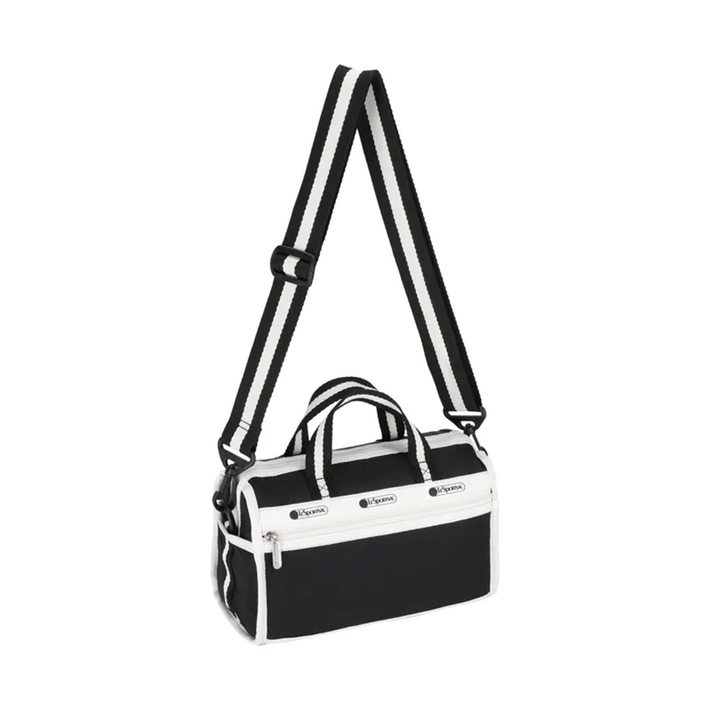 |快速出貨|Lesportsac MINI DUFFEL CROSSBODY 迷你筒狀肩背包 -滾邊夜幕黑, , large