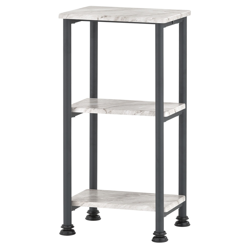 【H&R安室家】35x27x71CM仿大理石紋三層置物架BC335A, , large