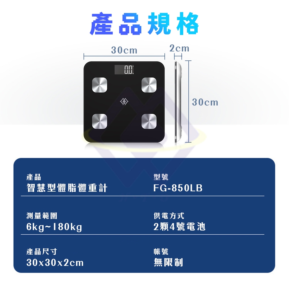 【禾統】智慧型體脂體重計/黑色, , large