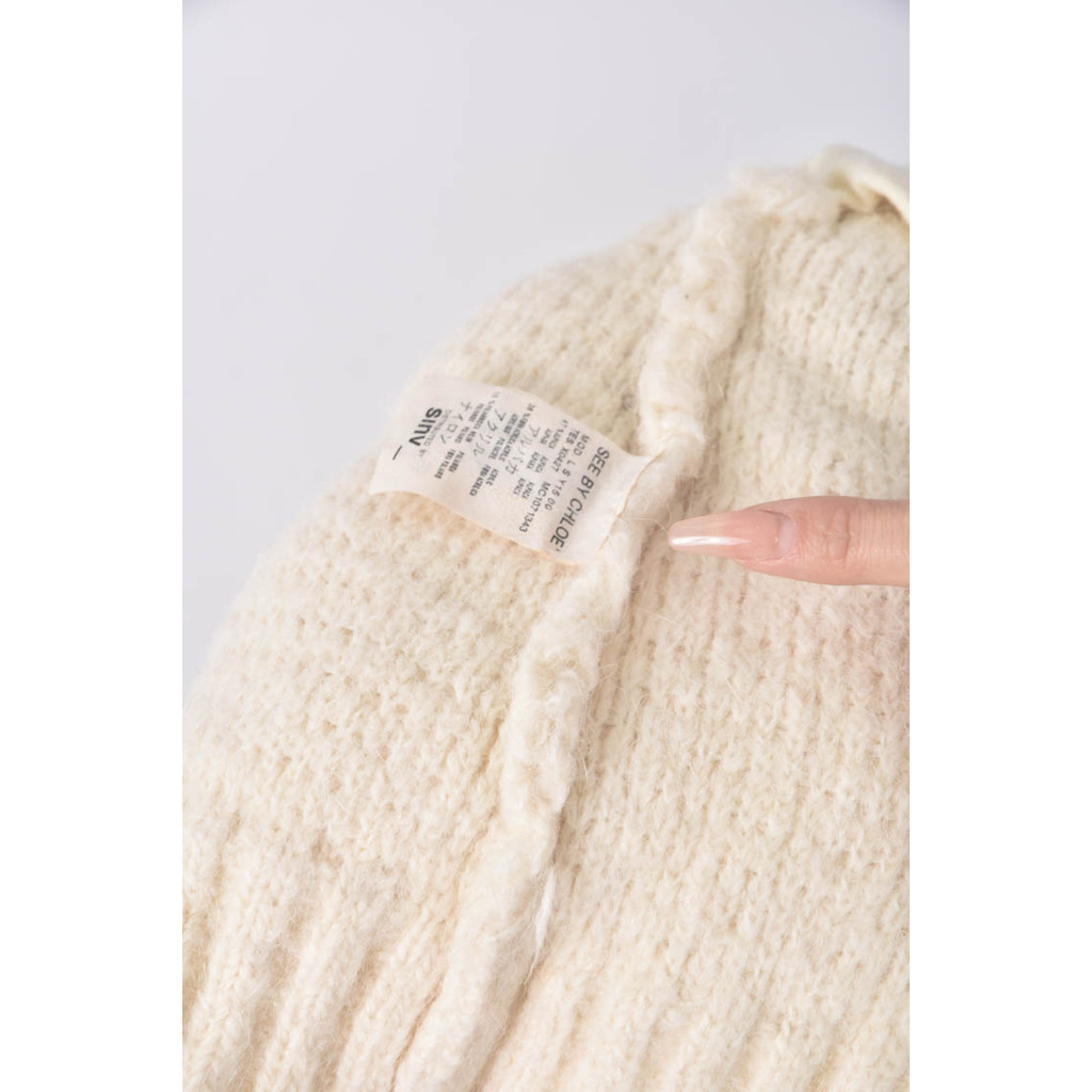 (L) see by chloe刷毛白色罩衫二手衣, , large