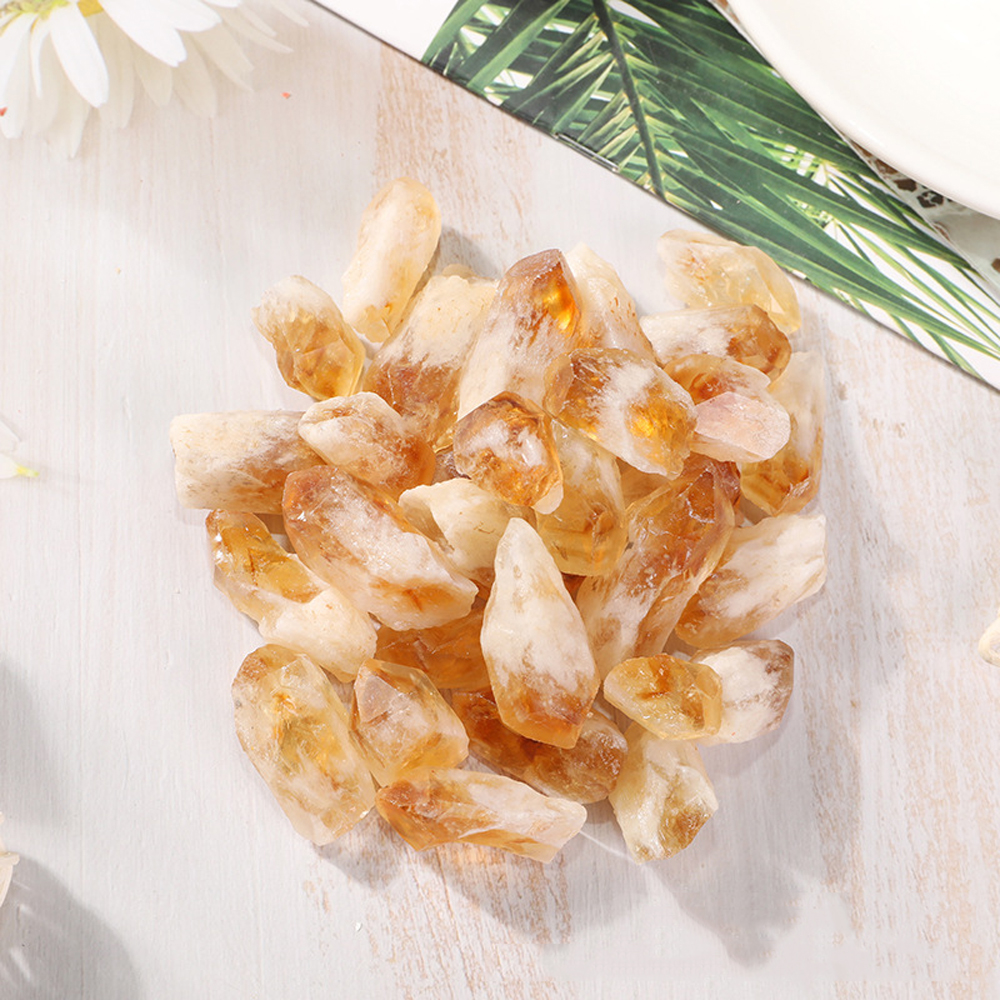 Create an Elegant Vibe [Brazilian Yellow Citrine Flower] &ndash; Mineral Crystal, Gift, Housewarming, Store or Home Decor, Luck Enhancement, Wealth Attraction, Blessings, , large