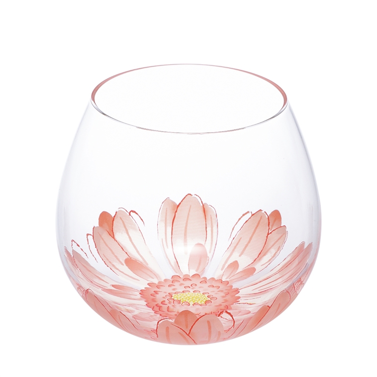 【毓秀堂】東洋佐佐木 搖曳玻璃杯(花朵粉), , large